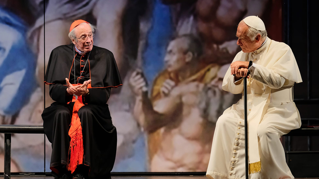 Teatro Fusco, Giorgio Colangeli e Mariano Rigillo sono “I Due Papi”